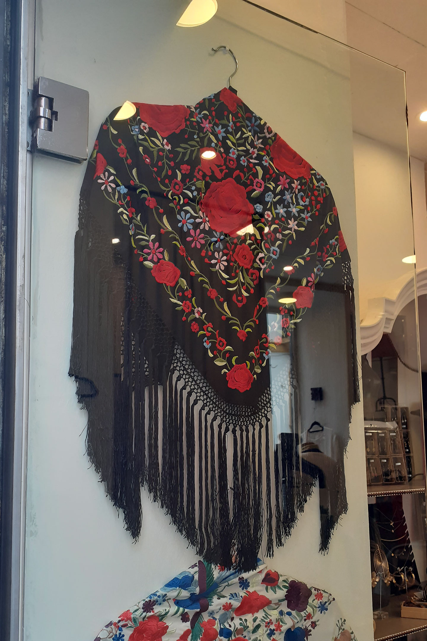 hung-spanish-shawl-in-sevillian-shop